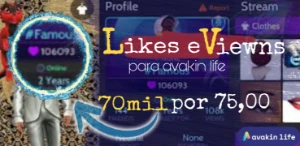 AVAKIN LIFE 1K de LIKES E VIEWS APARTIR DE 4,00!!!