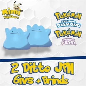 2 Ditto Japonês Jpn Shiny 6ivs +Brinde Pokémon Diamond Pearl - Outros