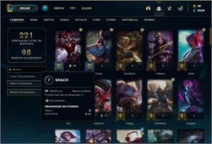 Conta prata 1 com 37 skins e 74 champs - League of Legends LOL