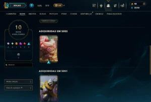 Conta Lol 100% Segura Full Acesso| 9 Skins | Lvl 54 | Unrank - League of Legends