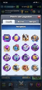 Clash royale nível 12 quase 13 cartas full + de 30 emotes