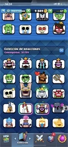 Clash royale nível 12 quase 13 cartas full + de 30 emotes