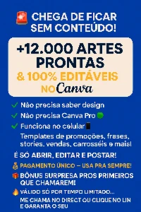 12000 artes CANVA Editáveis - Serviços Digitais