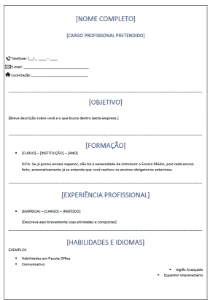 Modelo de Currículo Profissional Editável no Word