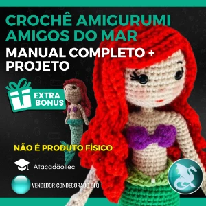 Crochê Amigurumi Amigos Do Mar Manual Completo + Projeto