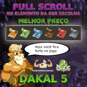 Scroll Completo - Elemento De Sua Escolha - Servidor Dakal 5 - Dofus