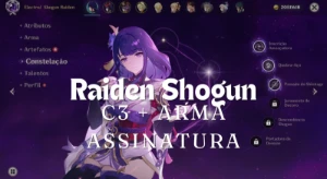 Conta Raiden Shogun C3 + Arma Assinatura - Genshin Impact