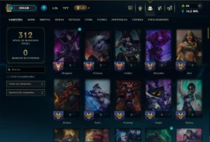 Unranked com 110 Champs e 52 Skins - League of Legends LOL