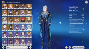 Ar60 Conta End Game Whale (27 Armas 5* + 36 Personagens 5*) - Genshin Impact