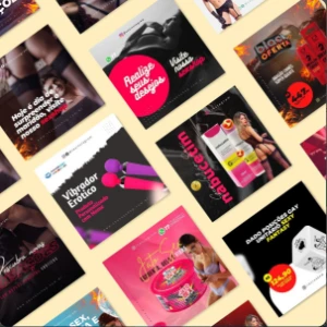 Pack De Artes  Editáveis Eroticos No Canva - Outros