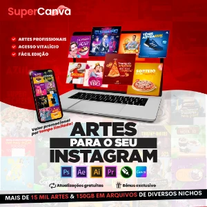 Super Canva Pack 15 Mil Artes Editáveis Canva Bônus Serviços