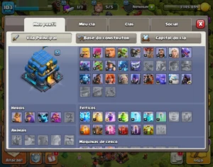 Conta Clash Of Clans Cv12 Semi Full C/ Clã Nivel 5