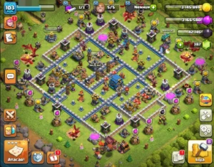 Conta Clash Of Clans Cv12 Semi Full C/ Clã Nivel 5