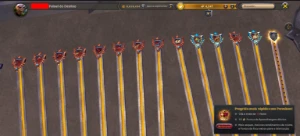 Vendo com Albion online 1.02B de fama, algumas armas no 120