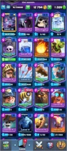 Conta Clash Royale 10 Level 10 lendárias 10k Gold e 1.2k gem