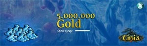 5.000.000 Gold - TIBIA - Open PvP