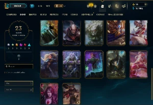 Platina 4 com 70 Champs e 23 Skins +60 Espolios - League of Legends LOL