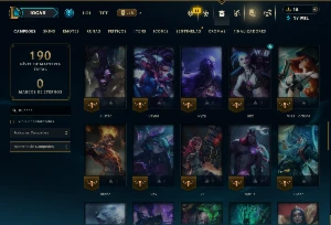 Platina 4 com 70 Champs e 23 Skins +60 Espolios - League of Legends LOL