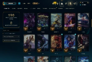 Platina 4 com 70 Champs e 23 Skins +60 Espolios - League of Legends LOL