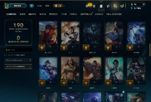 Platina 4 com 70 Champs e 23 Skins +60 Espolios - League of Legends LOL
