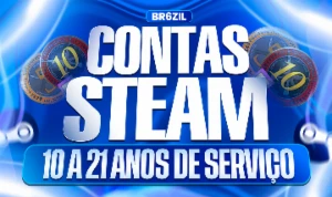 CONTA ANTIGA STEAM 18 ANOS MEDALHAS 5 E 10 ANOS DE SERVIÇO