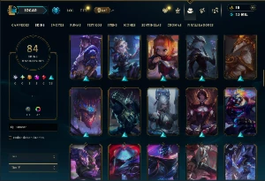 Bronze 4 com 150 Champs e 84 Skins - League of Legends LOL