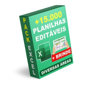 Pack Planilhas Excel Editáveis+15000 modelos-Diversas Áreas