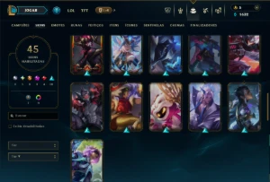 Bronze 4 com 150 Champs e 45 Skins +3 Prestigios +1 Exaltada - League of Legends LOL