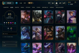 Bronze 4 com 150 Champs e 45 Skins +3 Prestigios +1 Exaltada - League of Legends LOL