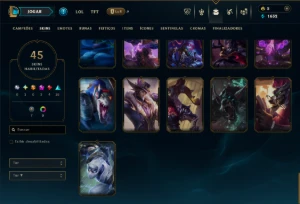 Bronze 4 com 150 Champs e 45 Skins +3 Prestigios +1 Exaltada - League of Legends LOL