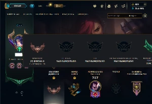 Bronze 2 com TODOS os champs e 282 Skins ( ADC / JG )