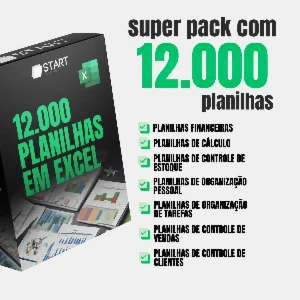 Super Pack com 12.000 Planilhas em Excel + Pacote Office - Others