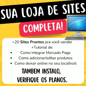 Sua Loja de Sites COMPLETA! Receba pelo Mercado Pago!