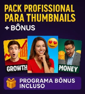Pack Profissional Para Thumbnails + Bônus Exclusivo - Digital Services