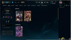 Conta LoL LvL 714, 326 skins, 428 ícones, todos os champions - League of Legends