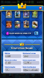Conta Clash Royale