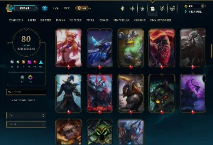 Platina 4 com 90 Champs e 60 Skins + 3 Prestigios - League of Legends LOL