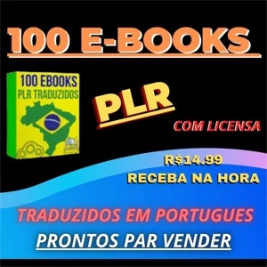 100 E-BOOKS PLR TRADUZIDOS E COM CERTIFICADO ENTREGA NA HORA