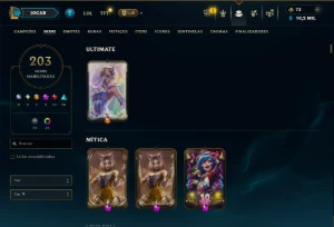 Ferro 3 com TODOS os Champs e 203 Skins +2 Prestigios - League of Legends LOL