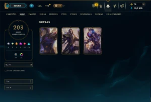 Ferro 3 com TODOS os Champs e 203 Skins +2 Prestigios - League of Legends LOL
