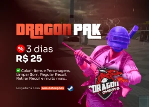 Dragonpak Chave 3 Dias CHEAT PUBG HACK MOD