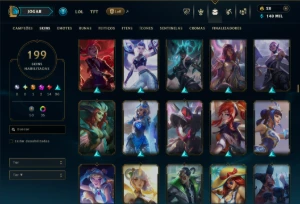 Prata 2 com TODOS os Champs e 199 Skins ( SUP / ADC ) - League of Legends LOL