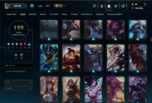 Prata 2 com TODOS os Champs e 199 Skins ( SUP / ADC ) - League of Legends LOL