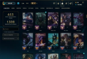 Prata 2 com TODOS os Champs e 199 Skins ( SUP / ADC ) - League of Legends LOL