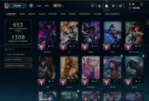 Prata 2 com TODOS os Champs e 199 Skins ( SUP / ADC ) - League of Legends LOL