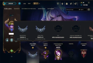 Prata 2 com TODOS os Champs e 199 Skins ( SUP / ADC )