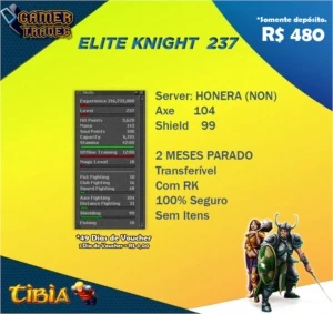 EK 237 - Honera - com 49 dias voucher - R$ 480,00 - Tibia