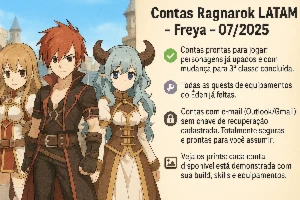 Promoção FDS - Contas Ragnarok Latam - Freya - 07/2025 - Ragnarok Online