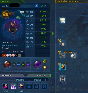 Conta Servidor  Omegamon LADMO SSS+ - Digimon Masters Online