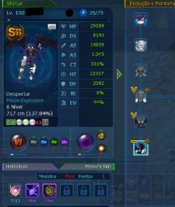 Conta Servidor  Omegamon LADMO SSS+ - Digimon Masters Online